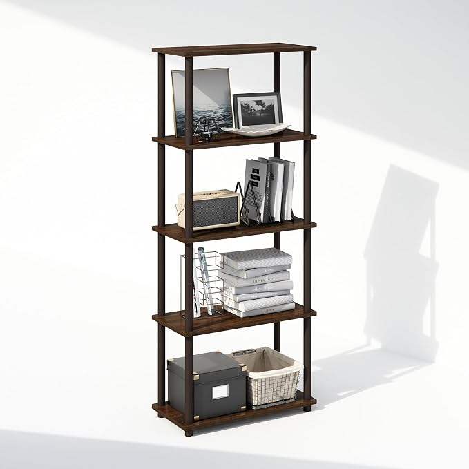 Furinno Turn-N-Tube Book Shelf, 5-Tier Bookshelf, Bookcase by Furinno-FitsYourSpaceFitsYourBudget