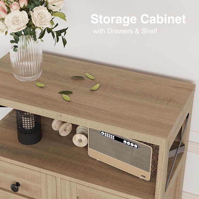 FiveWillowise Natural Storage Cabinet - Image 6