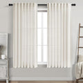 Cream Linen Curtains 68 Inches Long by Nanspring