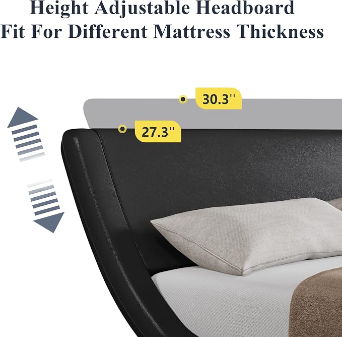 Allewie Full Size Upholstered Platform Bed Frame - Image 4