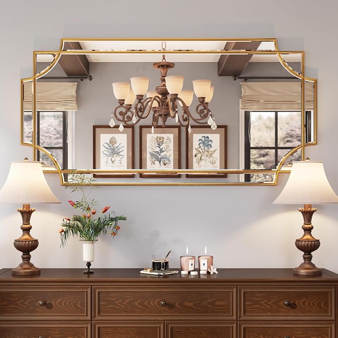 Kelly Miller Gold Traditional Mirror - Image 2