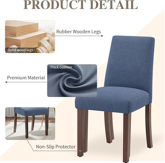 Dining Chairs Set of 2, Modern Dining Room Chairs - Image 3
