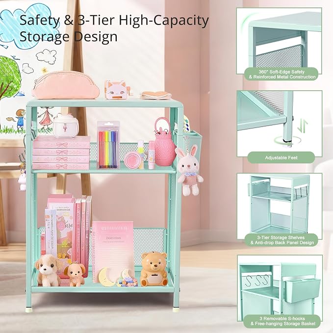 ECOLOVI Kids Nightstand 19in High - Image 7