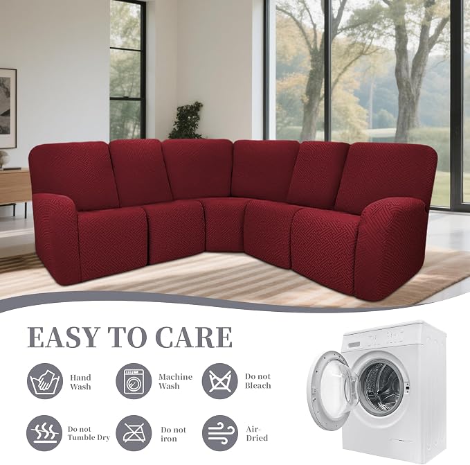 100% Waterproof Sectional Recliner Couch Covers - Image 8