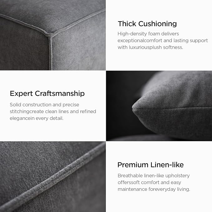 Acanva Luxury Modular Sectional Living Room Sofa Set, Modern Minimalist Style - Image 4