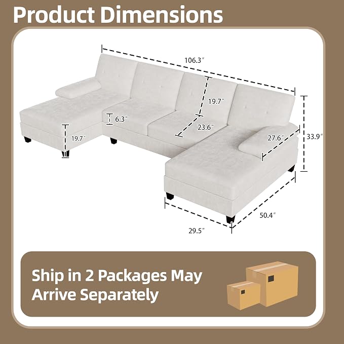 Shintenchi U-Shaped Sectional Couches - Image 2