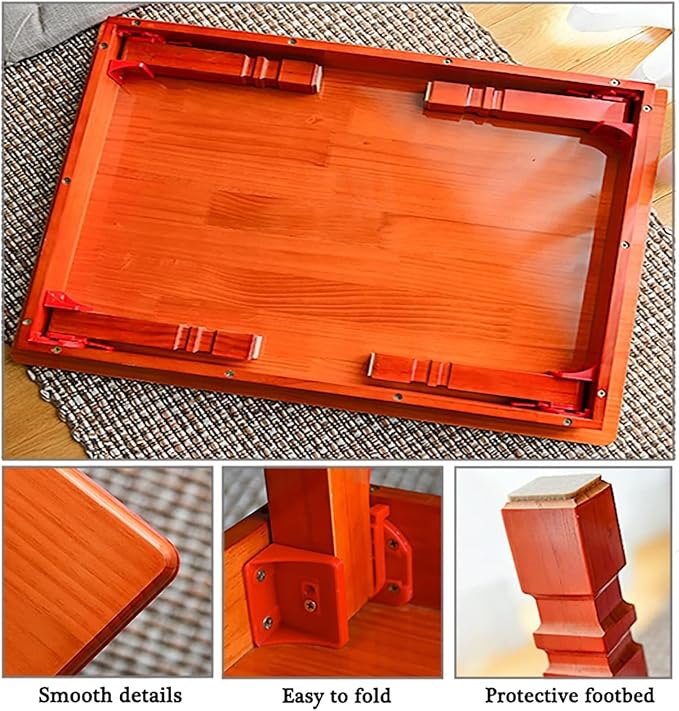 Korean Solid Wood Orange Coffee Table - Image 3