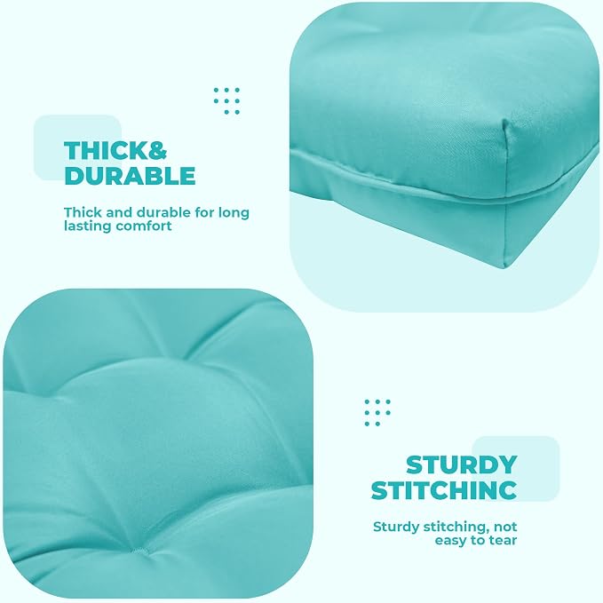 DANGHOOGY Wicker Chair Cushions, Waterproof Outdoor Loveseat Cushions - Image 5