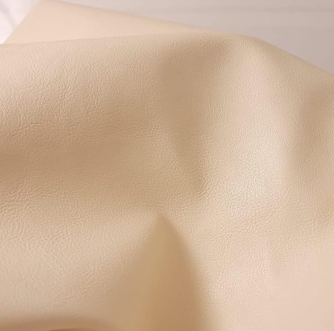 Bone Offwhite Soft Faux Vegan PU Leather Fabric Sheet by The Yard Synthetic - Image 8