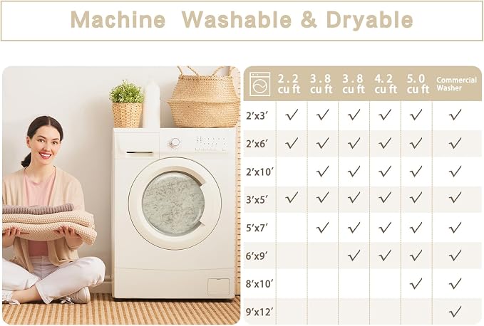 Washable Rugs 9x12 Area Rugs for Living Room, Rugs for Bedroom, Large Carpets - Image 9