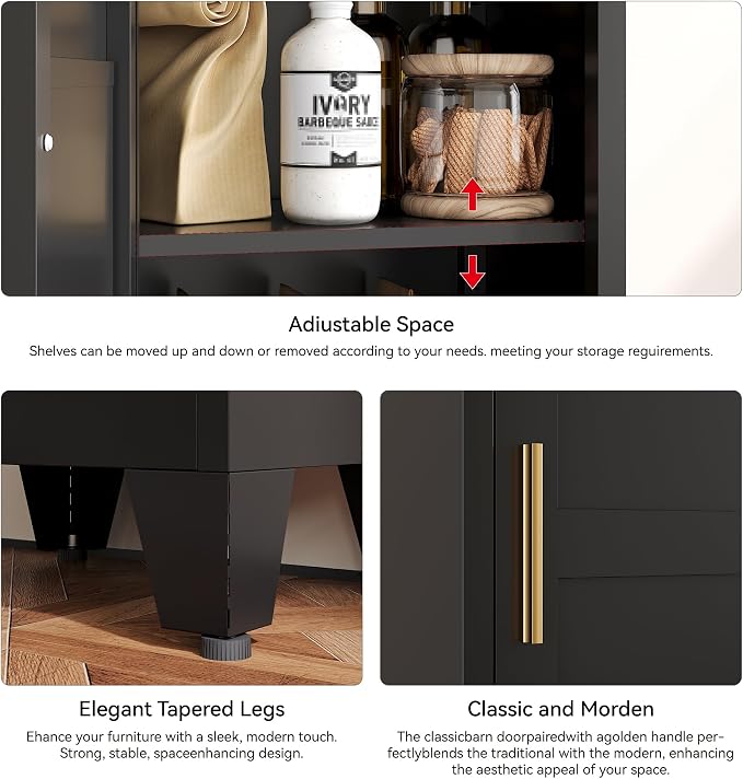YAUWOH White Narrow Metal Storage Cabinet, Tall Freestanding Cabinet - Image 6