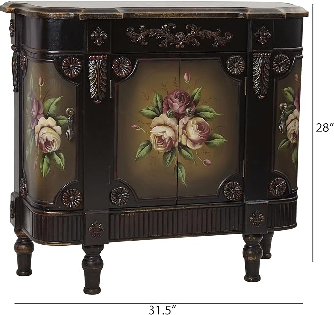 Nearly Natural French Vintage Style Floor Cabinet - Image 3