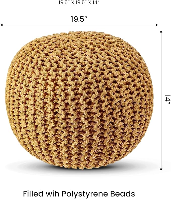 REDEARTH · Round Pouf Ottoman - Image 3