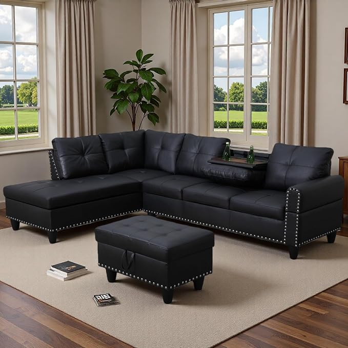 97.5" L Shaped Couch Set, Modular Sectional Couches - Image 5