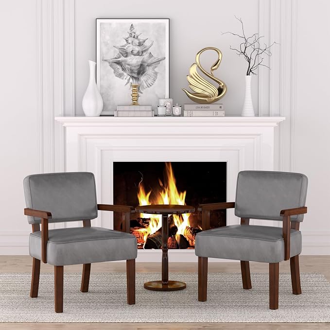 FAGAGA Accent Chair, PU Leather Oversized Living Room Chairs - Image 8