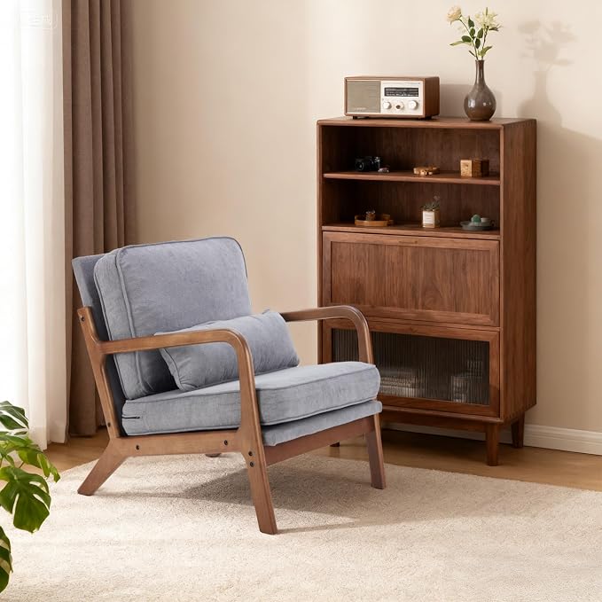 DUMOS Mid Century Accent Chair, Modern Living Room Chair - Image 8