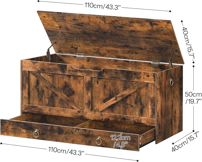 HOOBRO Storage Chest, 43.3" Toy Chest - Image 3
