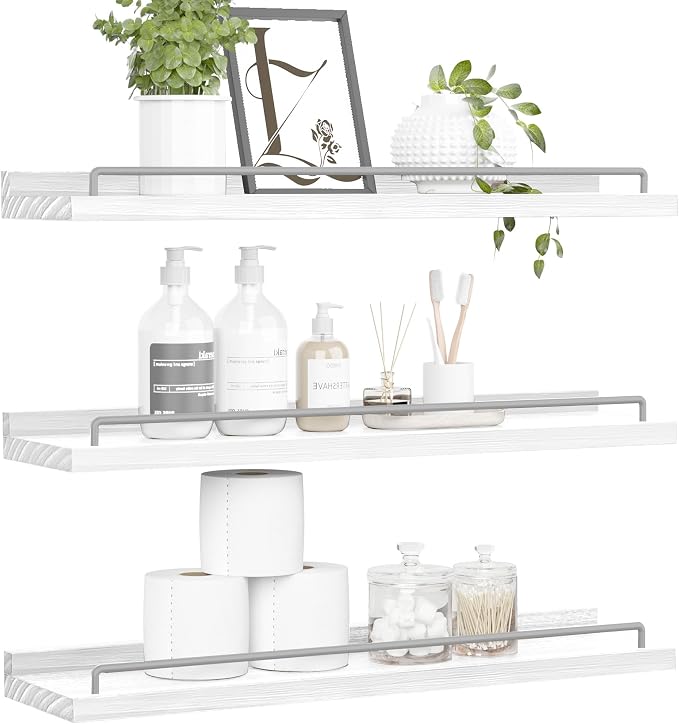 RYOFOBETTO 22 inches Long Floating Shelves, Bathroom Decor Shelves Over Toilet by RYOFOBETTO