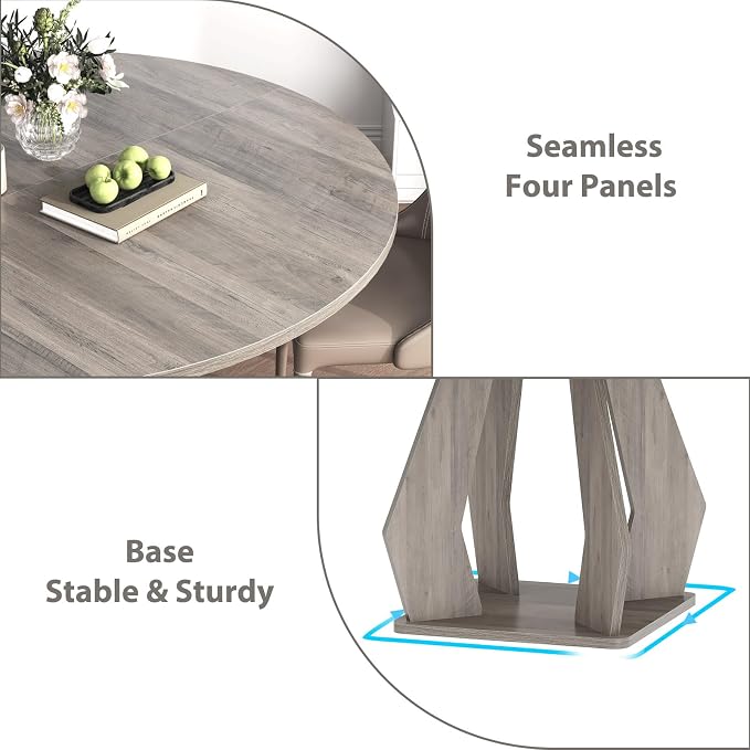 IBF Round Dining Table, Farmhouse Pedestal Dining Tables - Image 7