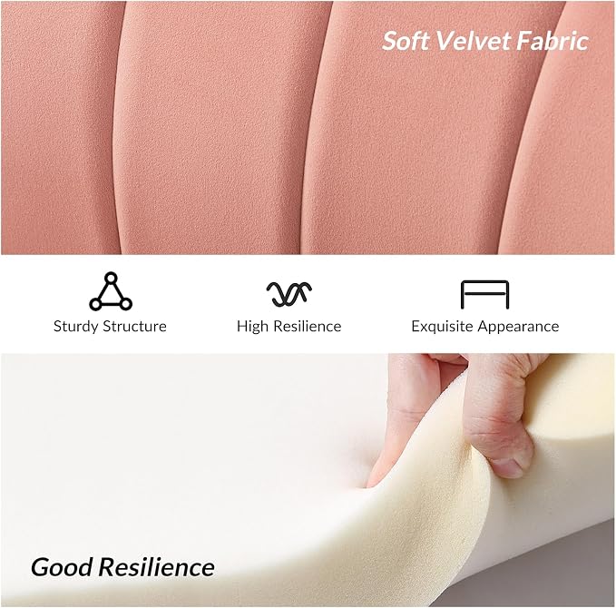 HULALA HOME Velvet Loveseat Sofa - Image 4