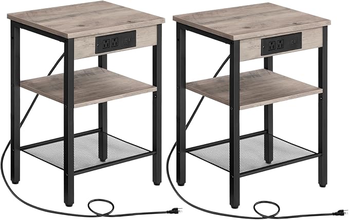 HOOBRO Side Tables Set of 2 by HOOBRO