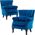 Accent Chairs Set of 2 with Arm Comfy Living Room Chair Mid-Century Modern by DMFurniture