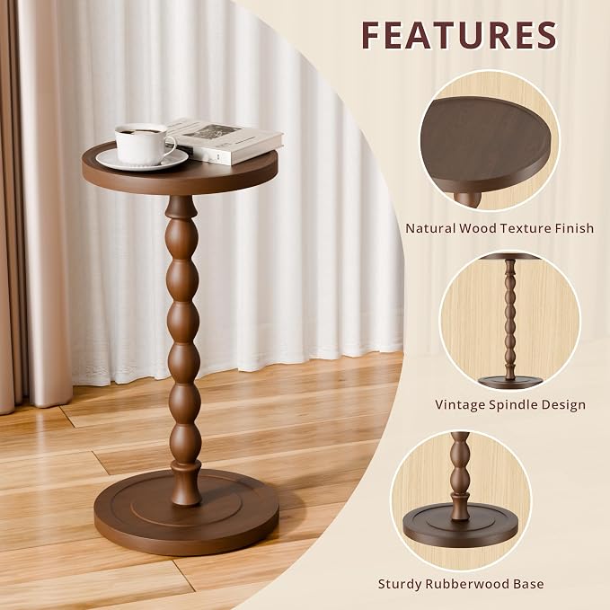 Small Side Table, Rubberwood‌ Drink Table - Image 5