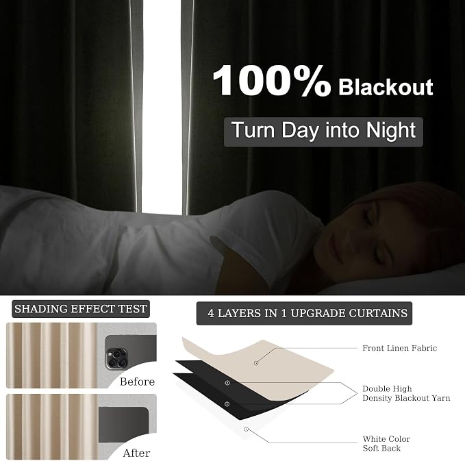 78 Inch Custom Made Curtains for Sliding Door Closet Doors 100% Blackout - Image 6