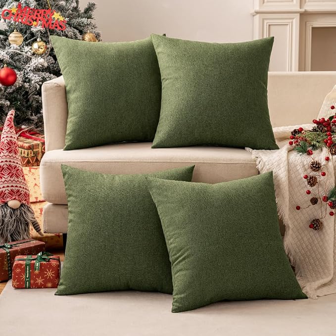 MIULEE Pack of 2 Decorative Outdoor Solid Waterproof Throw Pillow Covers Euro - Image 9