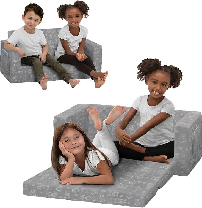 Delta Children - Serta Perfect Sleeper Kids 2-Seater Sofa, Convertible 2-in-1 by DeltaChildren