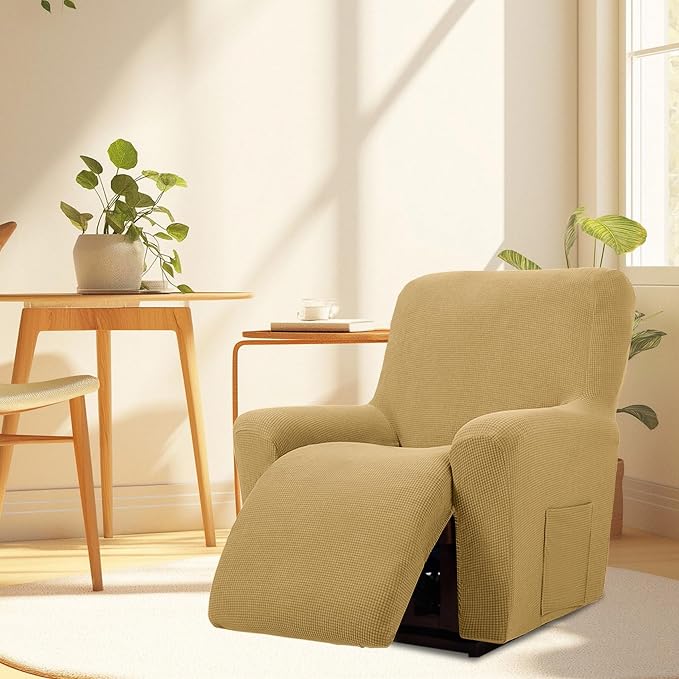 Cupuamon Recliner Chair Covers, Lazy Boy Recliner Covers Stretch Reclining - Image 7