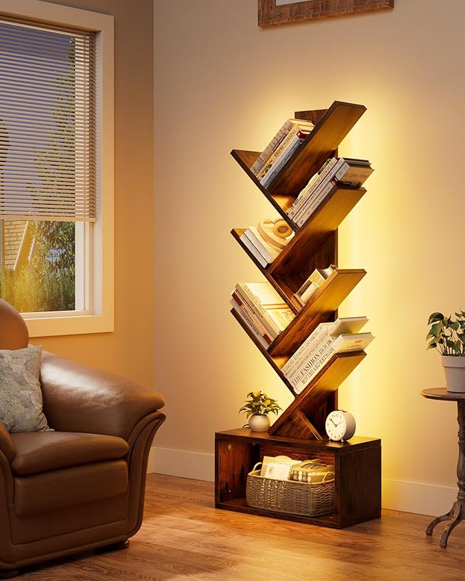 Evermagin 6 Tier Tree Bookshelf - Image 3