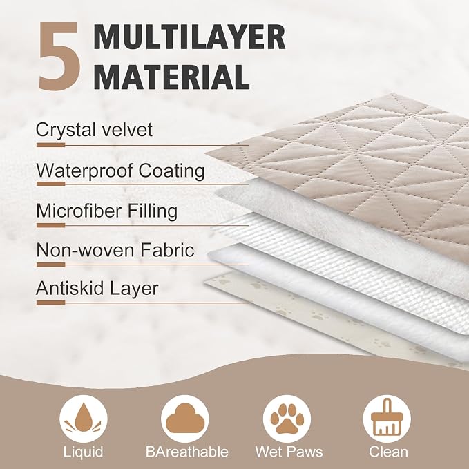 Ameritex Sofa Cover Waterproof for Seats Couch Cover for Dogs Pet Couch Cover - Image 3