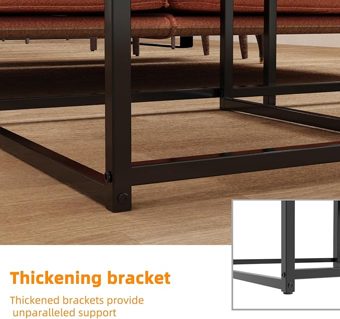 Wisfor Nesting Tables Set of 2, Nesting Black Coffee Table Set - Image 6