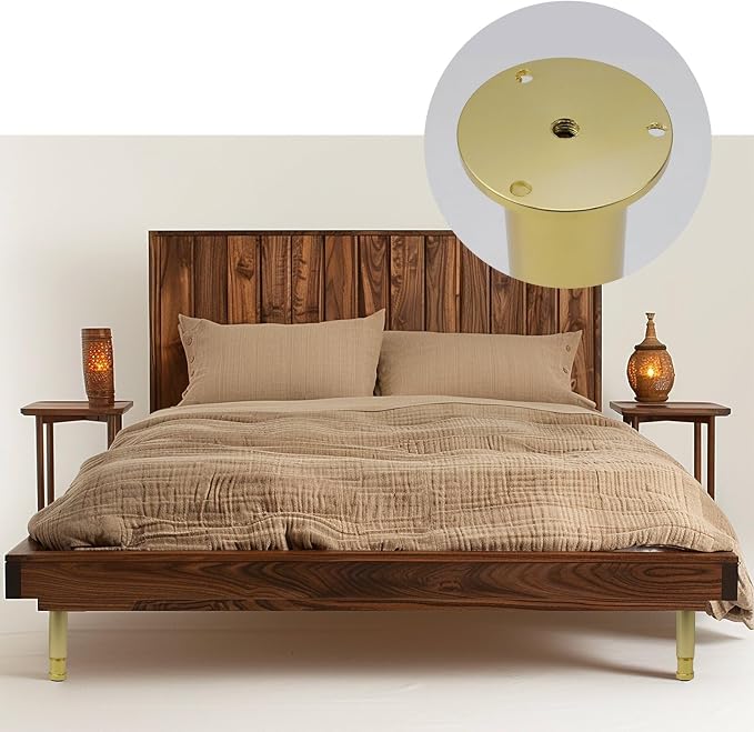 4 Pcs Gold Adjustable Sofa Legs Metal Modern Furniture Legs - Image 9