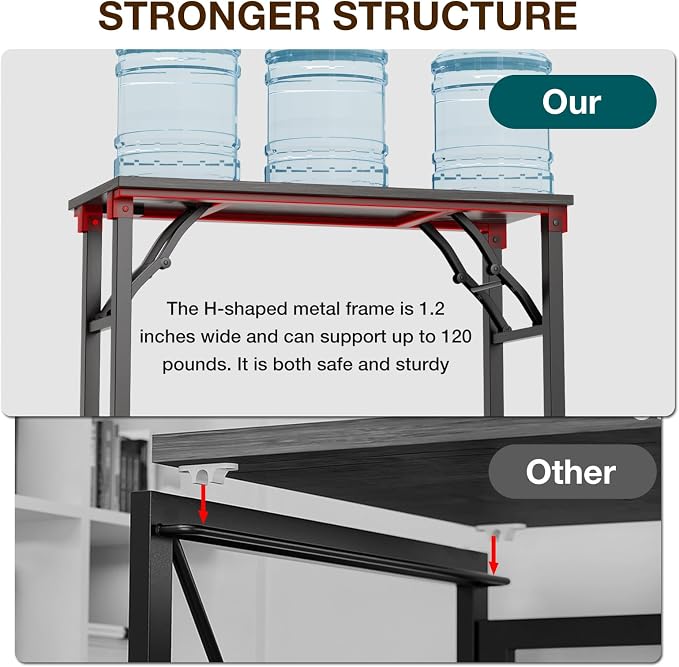 TEMI Small Computer Desk Folding Table - Image 7