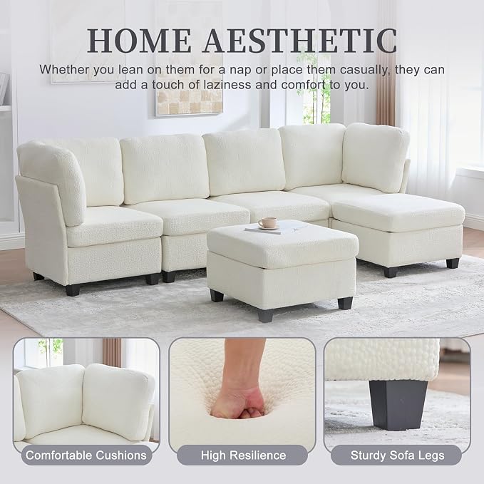 113" Modular Sectional Sofa Couch - Image 6
