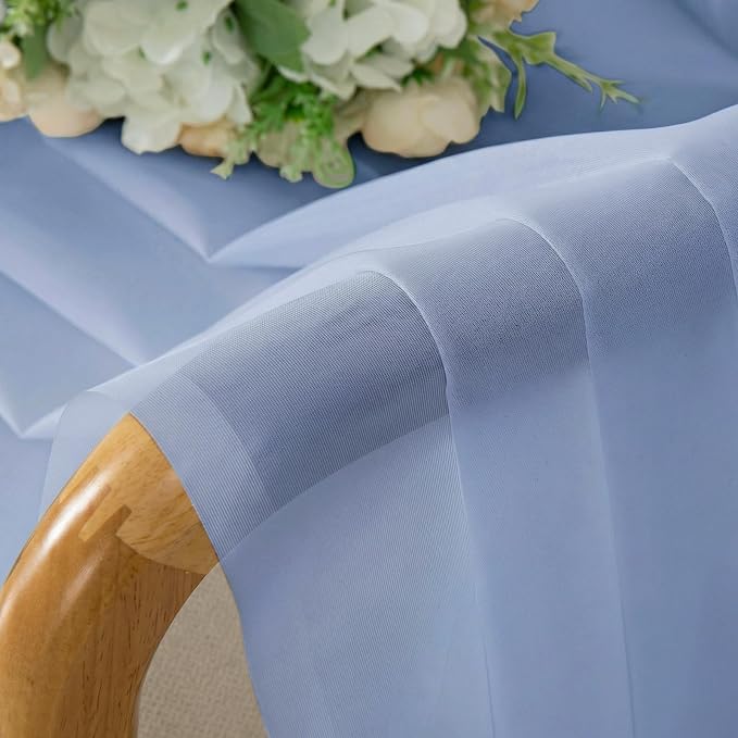 OWENIE Sheer Curtains 72 Inches Long 2 Panels Set, Modern Light Filtering Sheer - Image 4