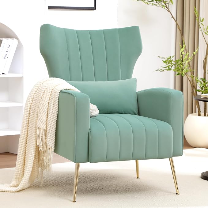 Modern Accent Chair Upholstered Living Room Chair, High Back Arm Chair - Image 3
