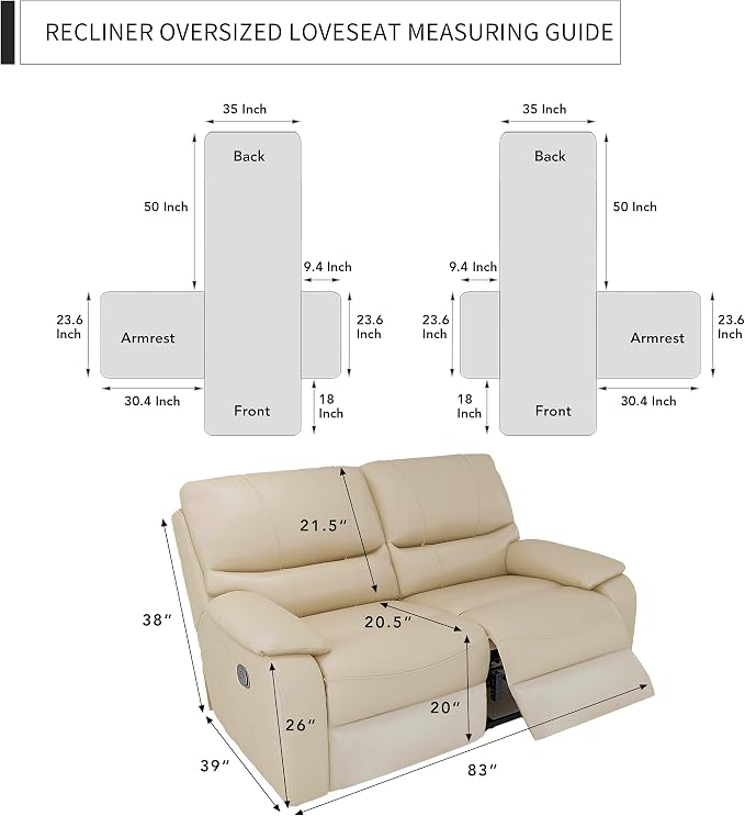 Easy-Going Recliner Sofa Cover, Reversible Couch Cover - Image 6