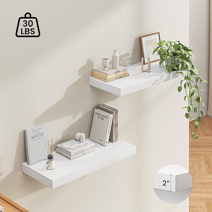 Dreamland 32" Floating Shelves for Wall, Wall-Mounted Shelves for Bedroom - Image 4
