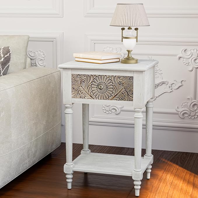 HOMPUS Fully Assembled Farmhouse Nightstand - Image 3