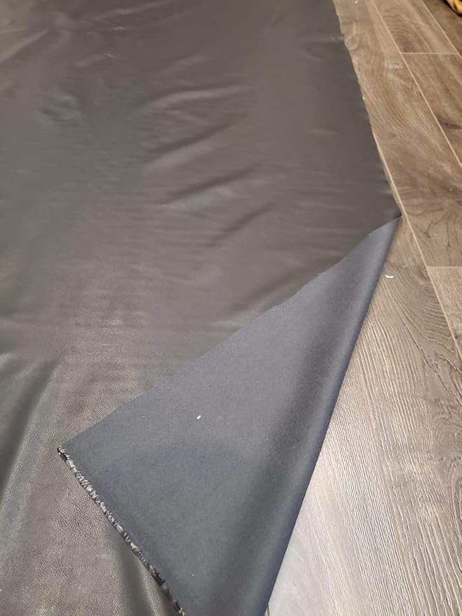 NAT Leathers | Black Soft faux Vegan PU {Peta Approved Vegan} Leather by the - Image 6