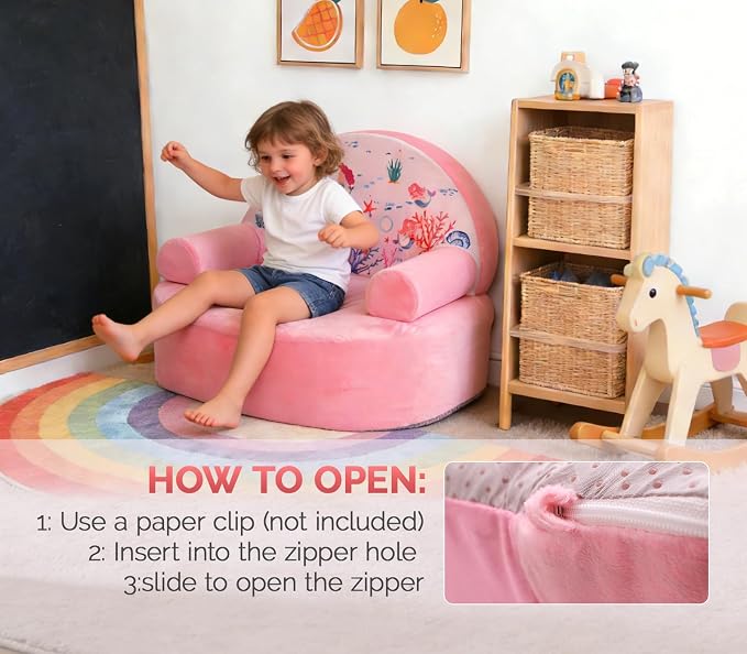 Snuggly Toddler Chair, Soft Kids Sofa - Image 6