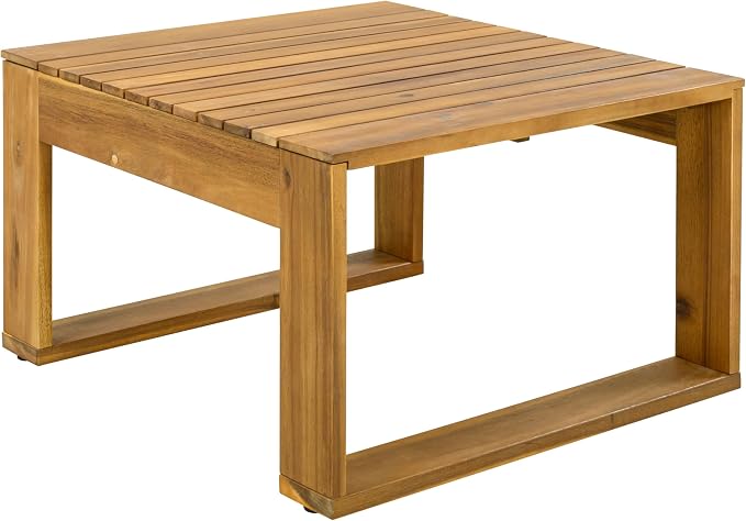 Christopher Knight Home Kayahs 4 Pieces Acacia Wood Furniture Set, Patio - Image 8