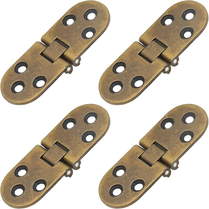 Piutouyar 4PCS Bronze Butler Tray Hinge, Heavy Duty Folding Flip Top Hinge 180 by Piutouyar