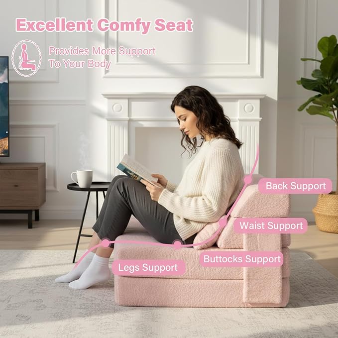 Tiita Convertible Folding Sofa Bed Single Size - Image 3