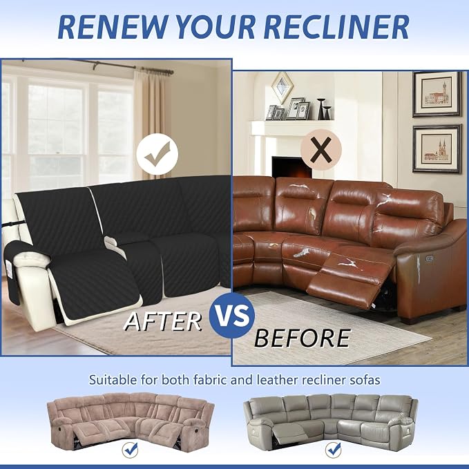Arfntevss Recliner Sectional Couch Covers 1OO% Waterproof L Shape Sofa Cover - Image 5