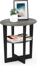Furinno JAYA Side Table, 2-Tier Round Modern End Table by Furinno-FitsYourSpaceFitsYourBudget