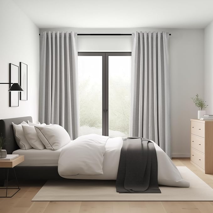 Topfinel 94 Inches Long Custom Ceiling Grey Blackout Urtains, Modern Light - Image 7